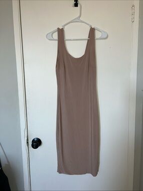 Sabora Taupe Midi Slip Dress